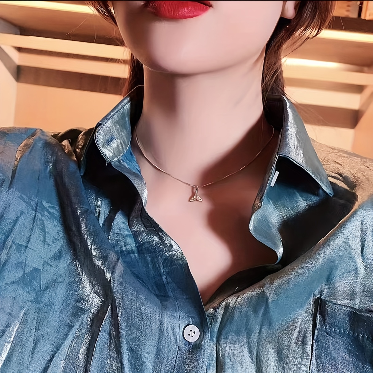 Women's Bohemian Ocean Mermaid Pendant Choker Necklace